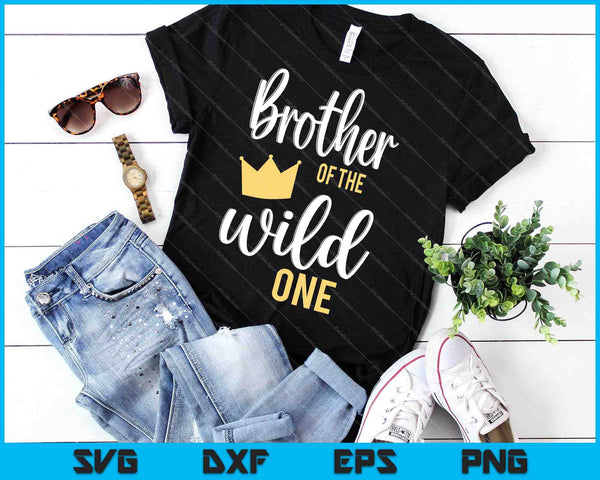 Broer van de Wild One Shirt 1e verjaardag eerste ding papa SVG PNG snijden afdrukbare bestanden - on a t-shirt