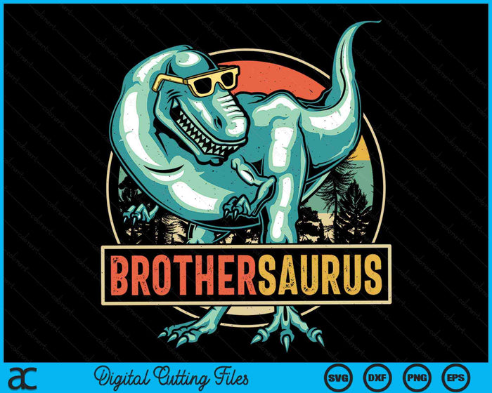 Brothersaurus T Rex dinosaurus Brothersaurus familie bijpassende SVG PNG digitale snijbestanden