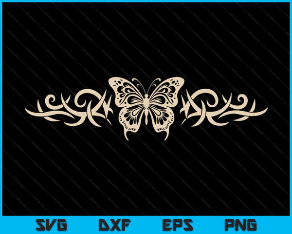 Bruine vlinder Tattoo Fairycore donkere Grunge y2k esthetische SVG PNG digitale afdrukbare bestanden