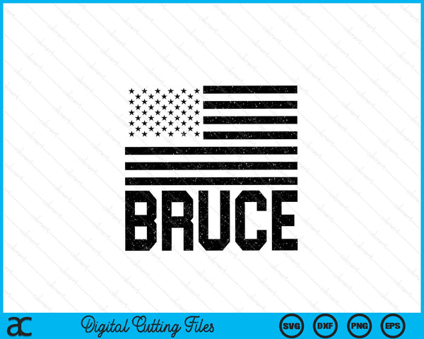 Bruce birthday forename name personalized USA SVG cut file