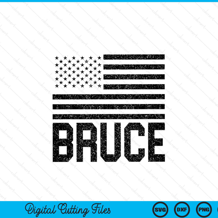 Bruce birthday forename name personalized USA SVG cut file