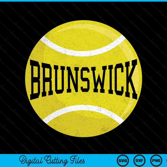 Brunswick tennis fan SVG cut file