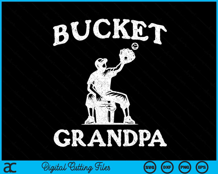 Bucket Grandpa Softball Grandpa Baseball Funny Father's Coach SVG PNG Digital Printable Files