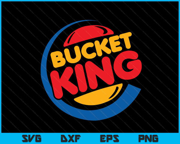 Bucket King Jugador de Baloncesto Hoops Cultura SVG PNG Archivos de Corte Digital