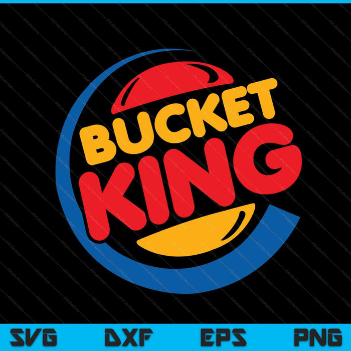 Bucket King Jugador de Baloncesto Hoops Cultura SVG PNG Archivos de Corte Digital