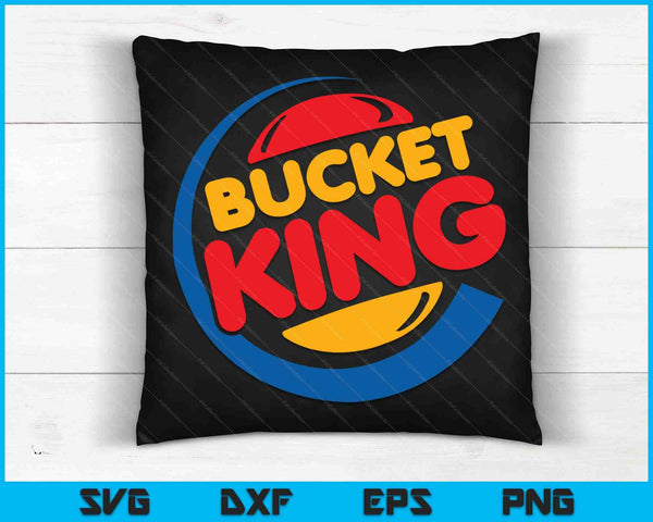 Bucket King Jugador de Baloncesto Hoops Cultura SVG PNG Archivos de Corte Digital
