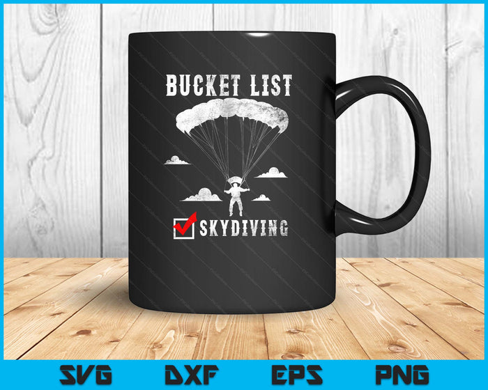 Bucket List Skydiving Vintage SVG PNG Digital Printable Files