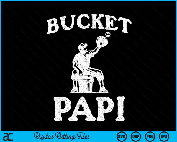 Bucket Papi Softball Papi Baseball Funny Father's Coach SVG PNG Digital Printable Files - on a t-shirt