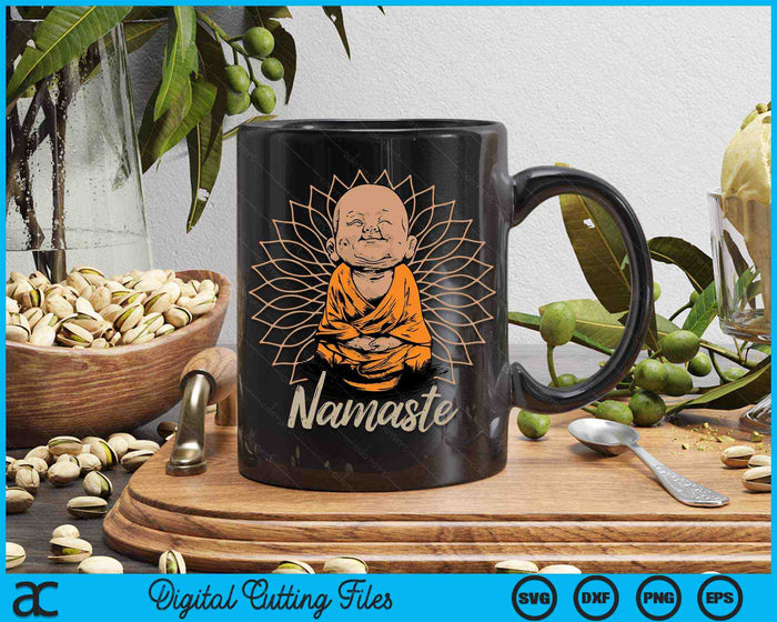 Boeddha Yoga Namaste SVG PNG digitale afdrukbare bestanden