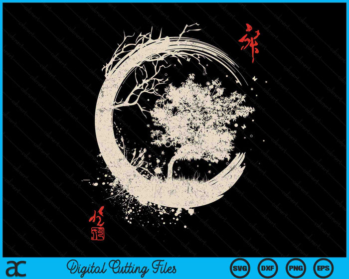 Buddhism Meditation Yoga Bonsai Zen Enso Circle Goa Karma Om SVG PNG Digital Printable Files