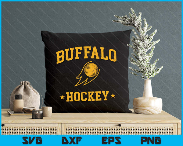 Buffalo Hockey Vintage Gameday Retro Hockey Lover SVG PNG Digital Printable Files