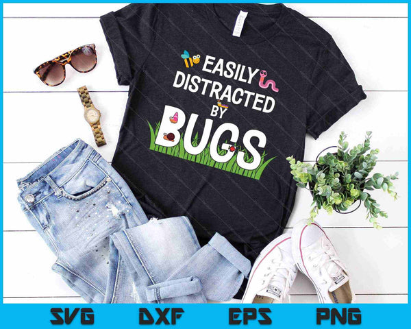 Insectos insectos fácilmente distraídos por insectos Ciencia SVG PNG Cortando archivos imprimibles - on a t-shirt