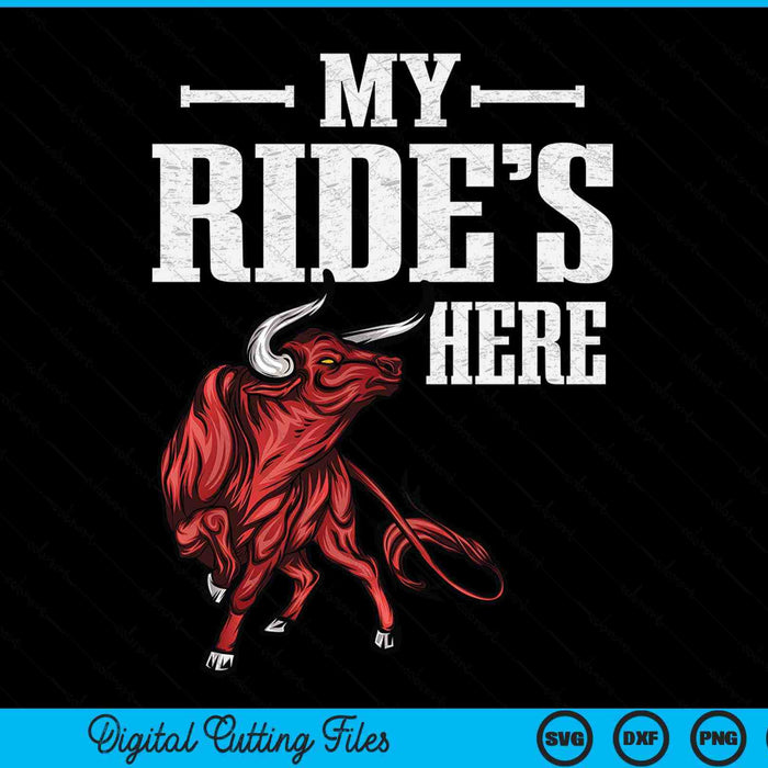 Bull riding PBR rodeo bull riders for western ranch cowboys SVG cut file