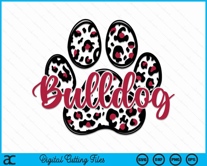 Bulldog School Football Team Mascot Spirit Game Day SVG PNG Digital Cutting File