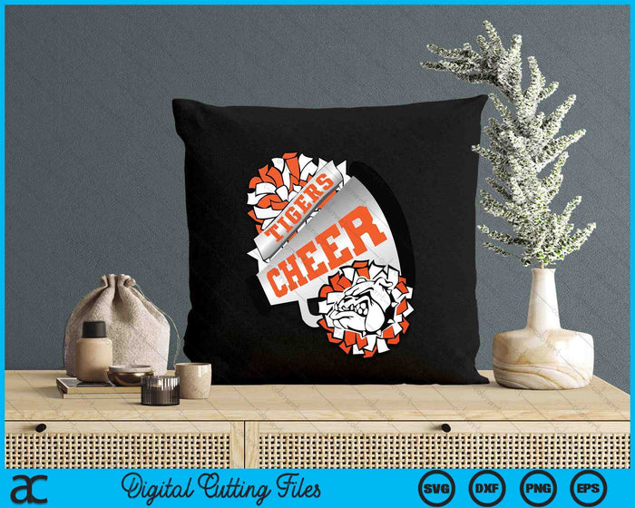 Bulldogs Cheerleading Back To School Cheer Team Orange SVG PNG Digital Printable Files