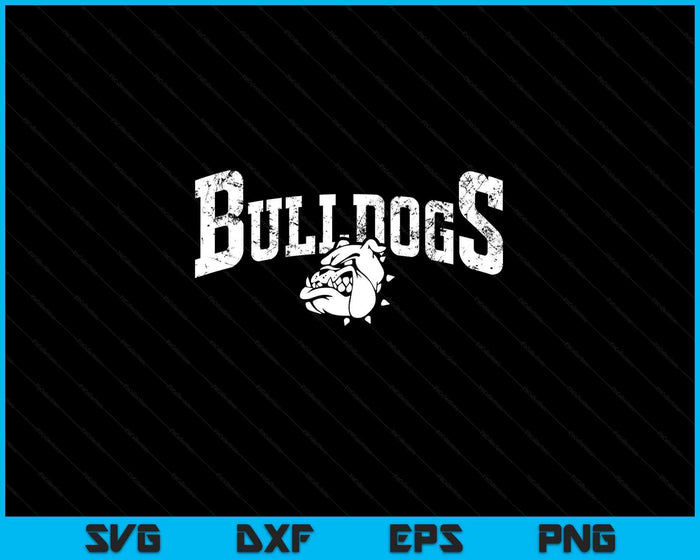 Bulldogs Mascot Back To School Team Spirit SVG PNG Digital Printable Files