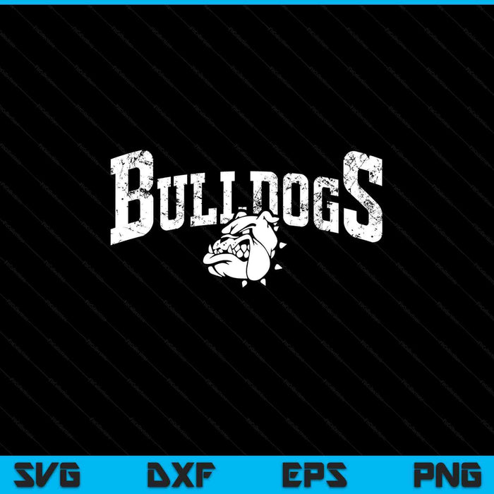 Bulldogs mascot back to school team spirit SVG cut file