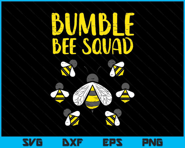Bumble bee squad bumblebee friends team SVG cut file