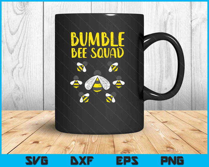 Bumble Bee Squad Funny Bumblebee Friends Team SVG PNG Digital Printable Files
