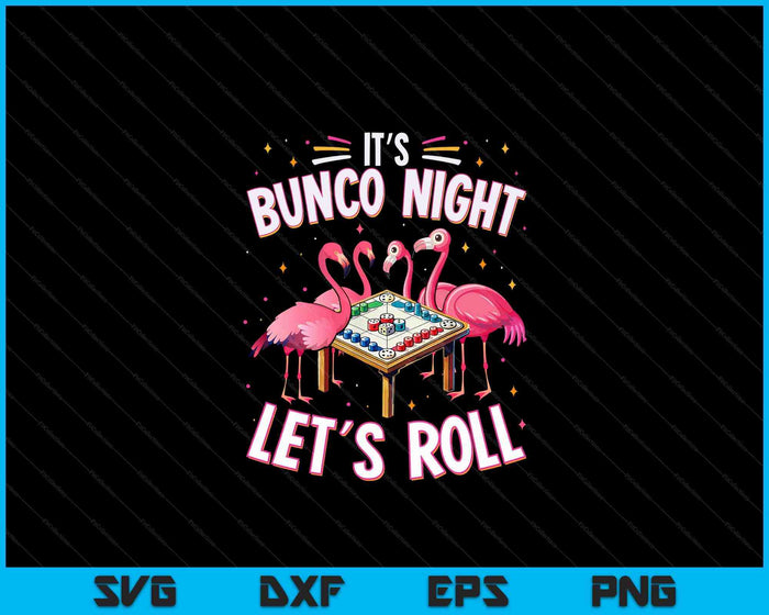 Bunco Night Flamingo Bunco Group Bunco Player SVG PNG Digital Printable Files