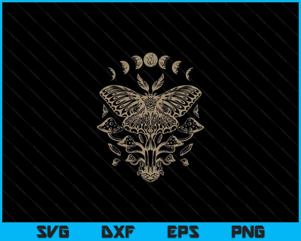 Butterfly grunge fairycore aesthetic luna moth mushrooms y2k SVG cut file
