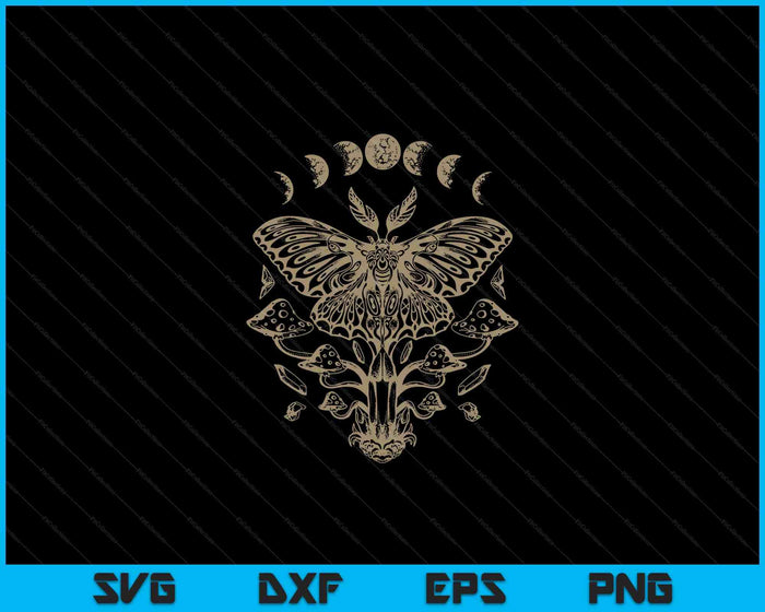 Vlinder Grunge Fairycore esthetische Luna Moth paddestoelen Y2K SVG PNG digitale snijbestanden