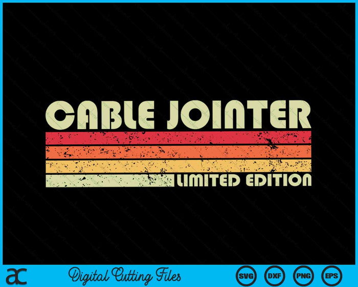 CABLE JOINTER Divertido título de trabajo profesión cumpleaños trabajador SVG PNG archivo de corte digital