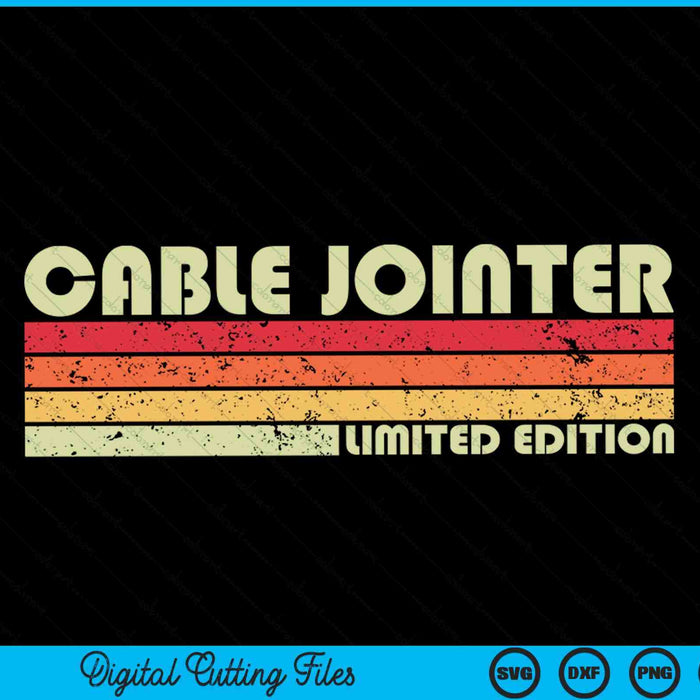 CABLE JOINTER Divertido título de trabajo profesión cumpleaños trabajador SVG PNG archivo de corte digital