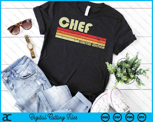 CHEF Divertido título de trabajo profesión cumpleaños trabajador SVG PNG archivos de corte digital - on a t-shirt