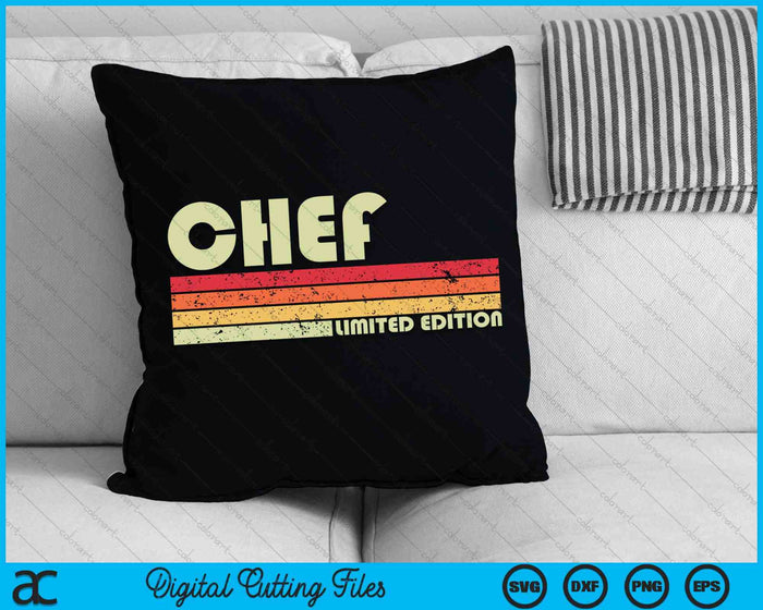 CHEF Divertido título de trabajo profesión cumpleaños trabajador SVG PNG archivos de corte digital