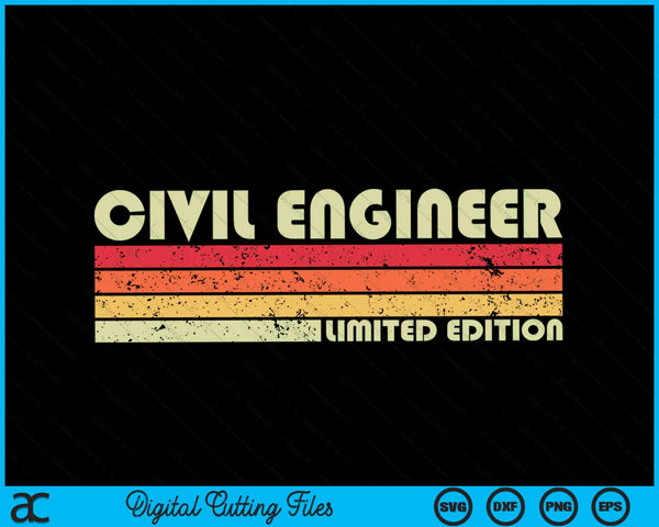 CIVIL ENGINEER Funny Job Title Profession Birthday SVG PNG Digital Cutting Files