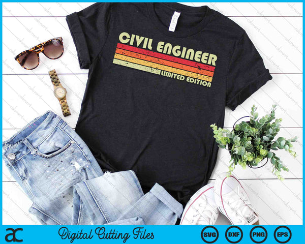 INGENIERO CIVIL Título de trabajo divertido Profesión Cumpleaños SVG PNG Archivos de corte digital - on a t-shirt