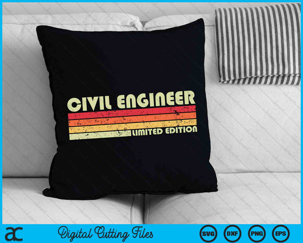 CIVIL ENGINEER Funny Job Title Profession Birthday SVG PNG Digital Cutting Files