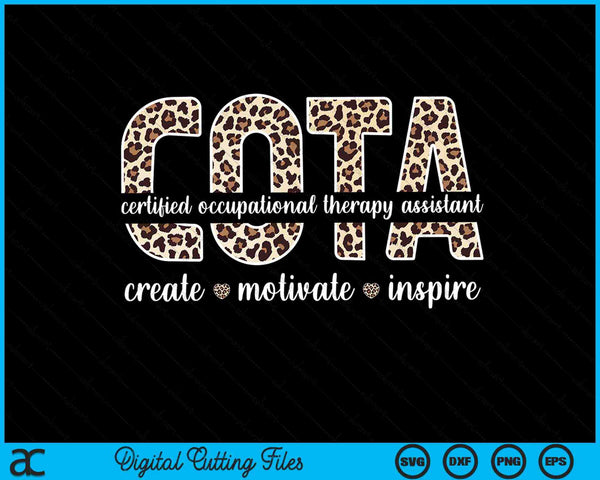 COTA certified occupational therapy assistant appreciation SVG cut file