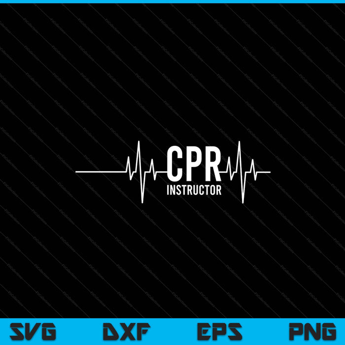 CPR AED Instructor Heartbeat SVG PNG Digital Printable Files