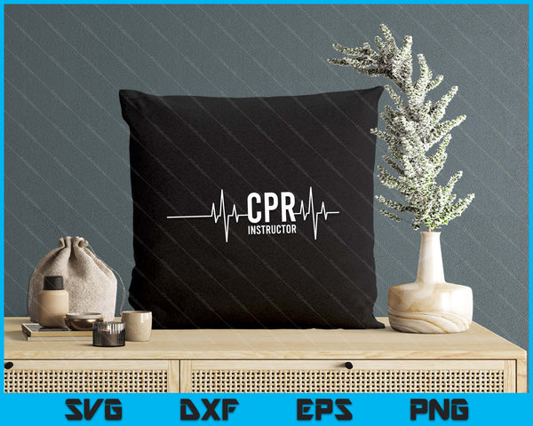 CPR AED Instructor Heartbeat SVG PNG Digital Printable Files