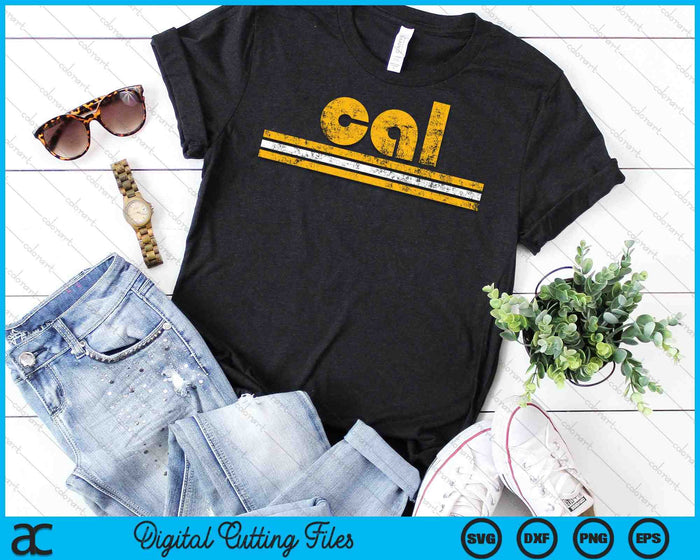 Cal Retro Three Stripe California Throwback SVG PNG Digital Cutting Files