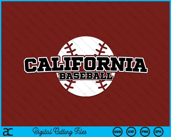 California Baseball Block Font SVG PNG Digital Cutting Files