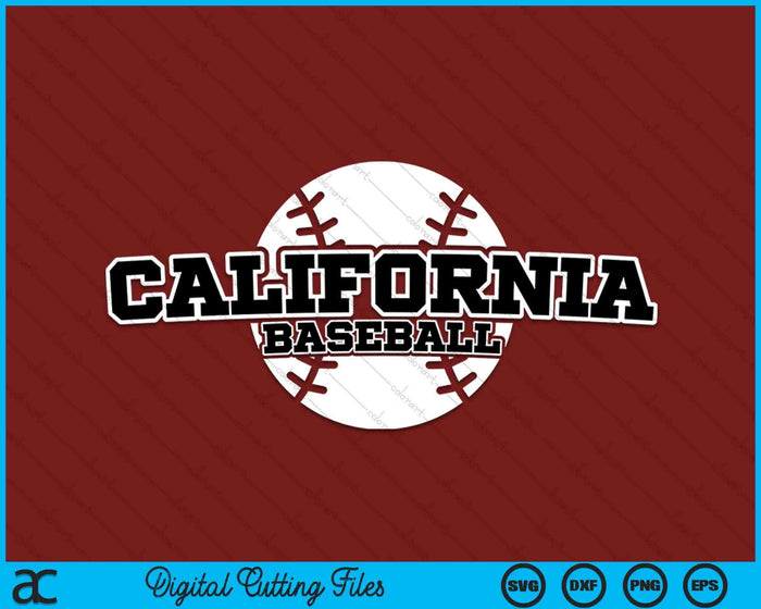 Californië honkbal blok lettertype SVG PNG digitale snijbestanden