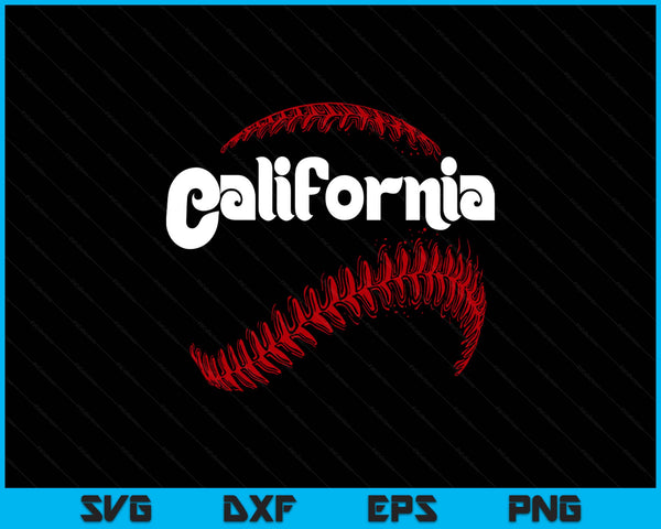 California Baseball Lovers Vintage Baseball Lovers Fans SVG PNG Digital Printable Files