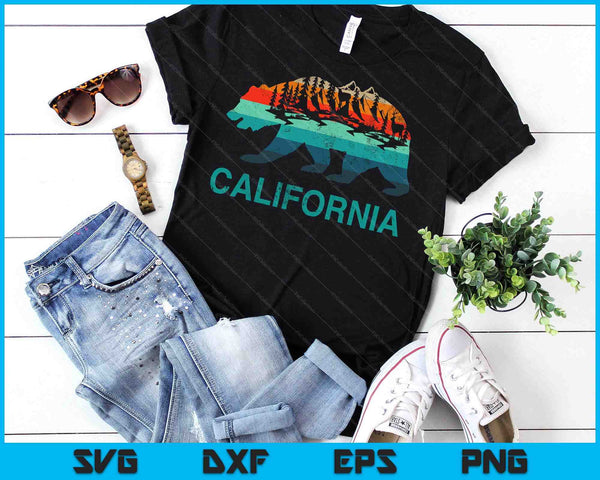 California Bear Vintage Retro Nature Hiking Souvenir SVG PNG Digital Printable Files