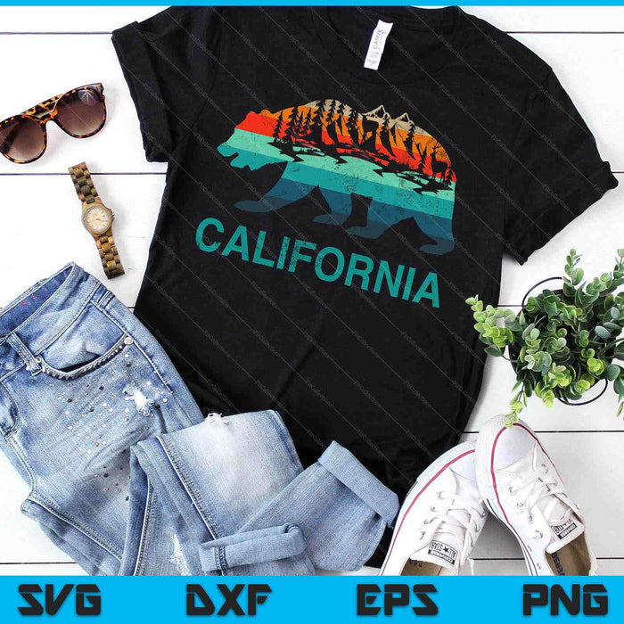 California Bear Vintage Retro Nature Hiking Souvenir SVG PNG Digital Printable Files