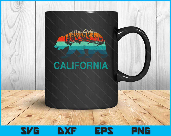 California Bear Vintage Retro Nature Hiking Souvenir SVG PNG Digital Printable Files