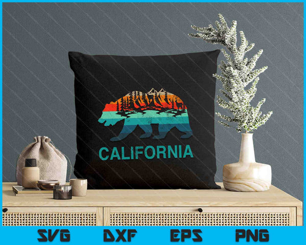California Bear Vintage Retro Nature Hiking Souvenir SVG PNG Digital Printable Files