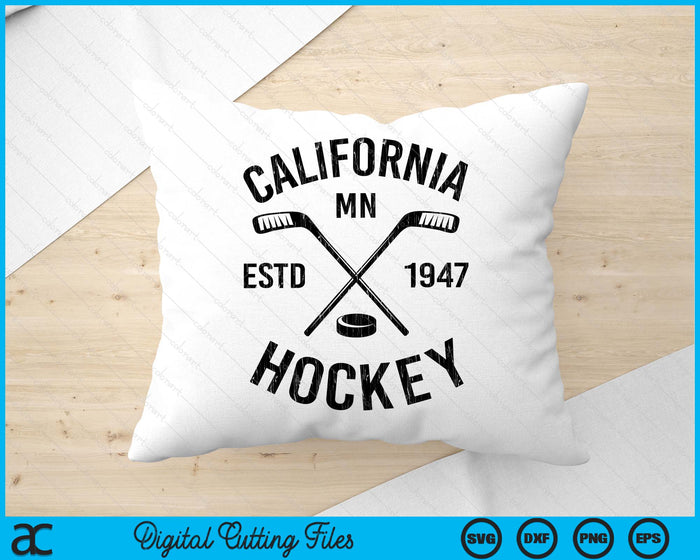 California Minnesota Ice Hockey Sticks Vintage Gift SVG PNG Digital Cutting Files