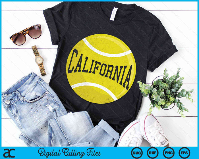 California Tennis Fan SVG PNG Digital Cutting Files