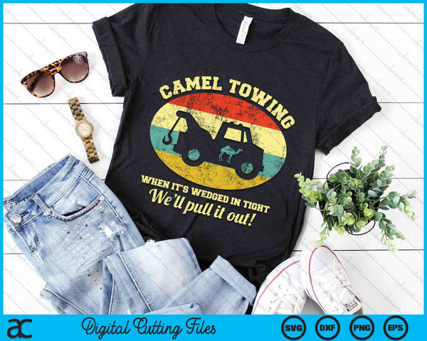 Camel Towing When It's Wedged In Tight Funny Halloween Retro SVG PNG Digital Cutting Files