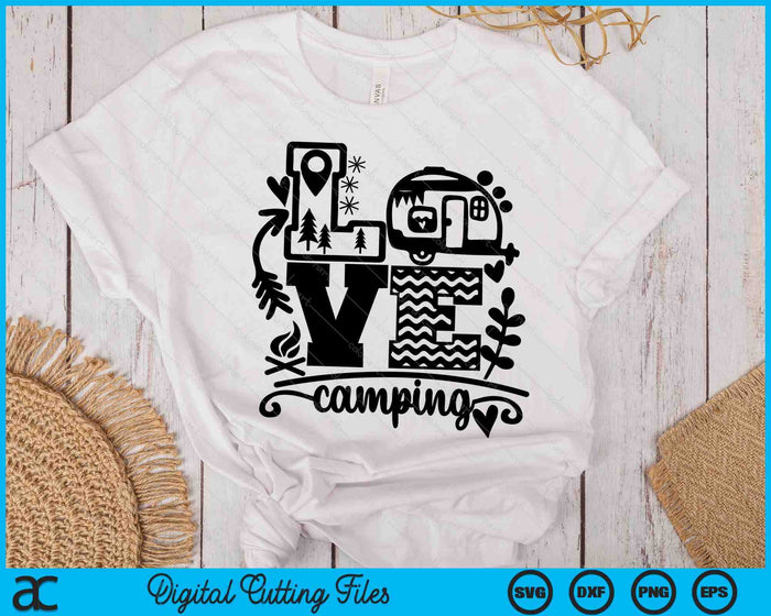 Cameo Cricut campfire Nature Camping love Camper SVG PNG Digital Printable Files