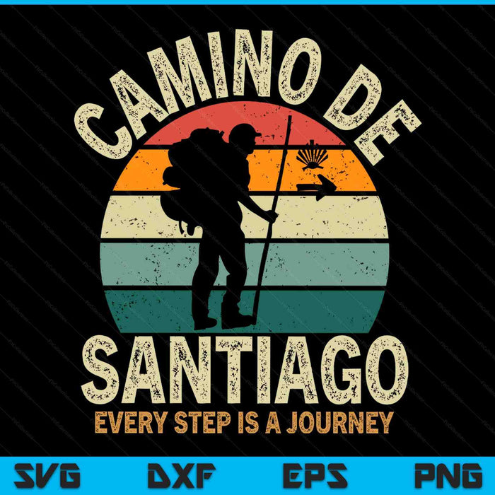 Camino de Santiago women spain pilgrim way compostela SVG cut file
