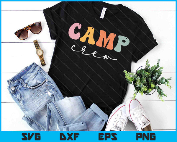 Camp Crew Retro Feliz Primer Día de Escuela SVG PNG Cortando Archivos Imprimibles - on a t-shirt